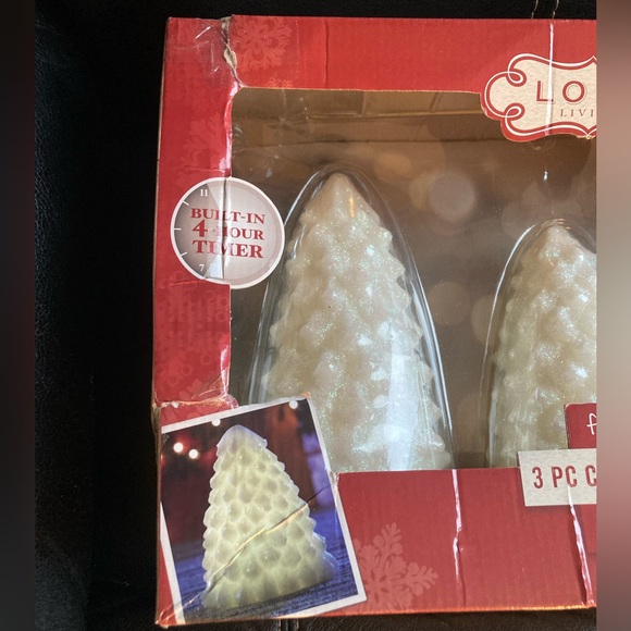 Loft Living 3-Piece LED Flameless Cristmas Tree Candle Set with Timer - Picture 7 of 16